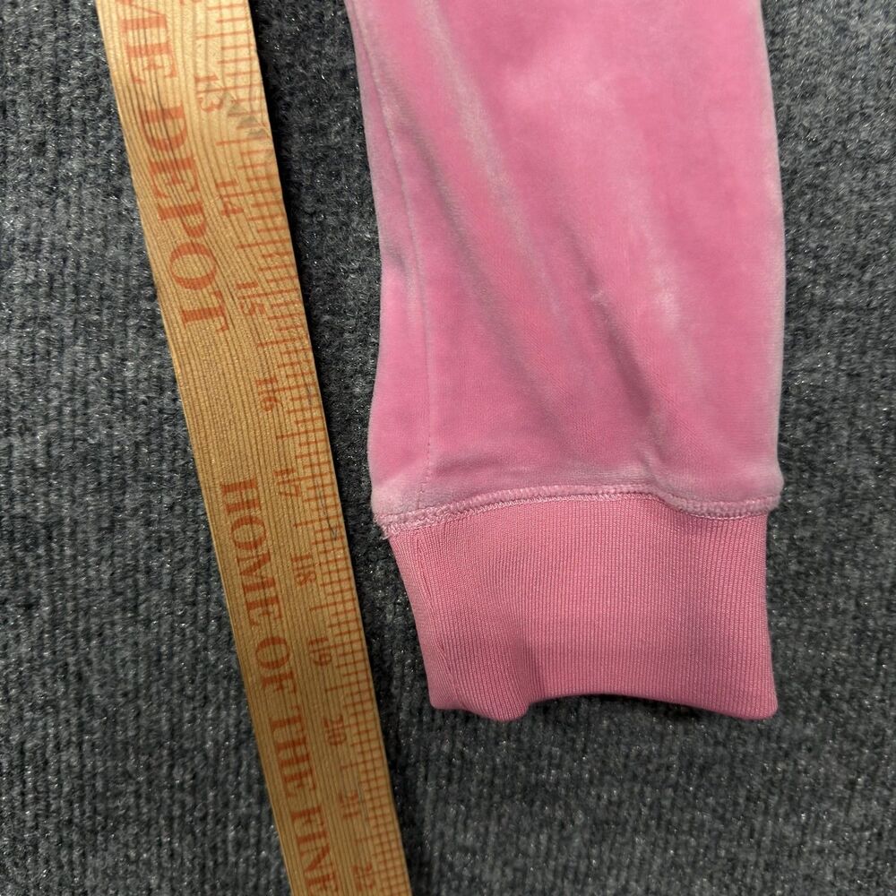 Juicy Couture Velour Hoodie Womens M Pink Full Zip Rhinestone Juicy Y2K Logo - Picture 16 of 16